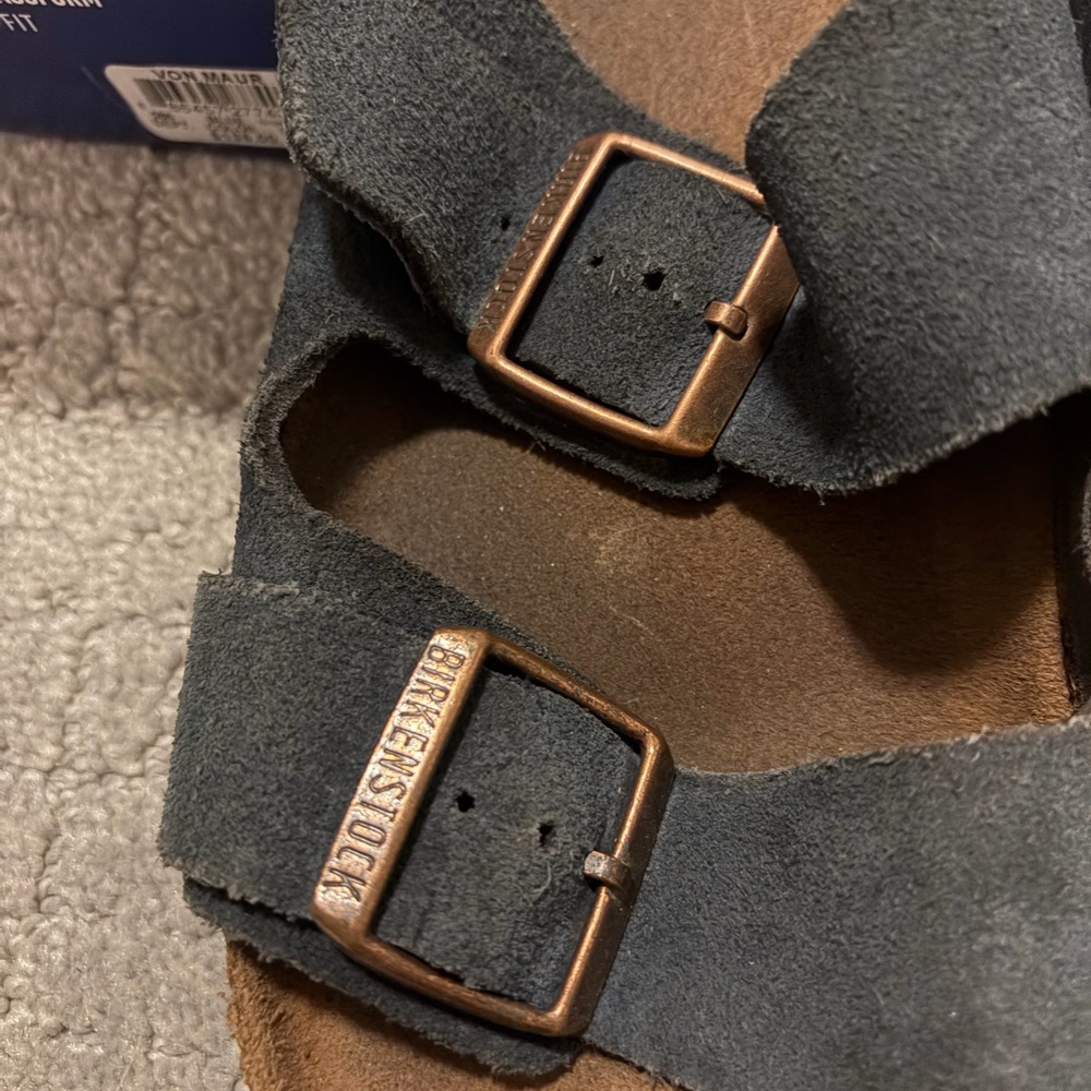 Birkenstock Dark Navy Suede Arizona BS - Picture 2 of 5